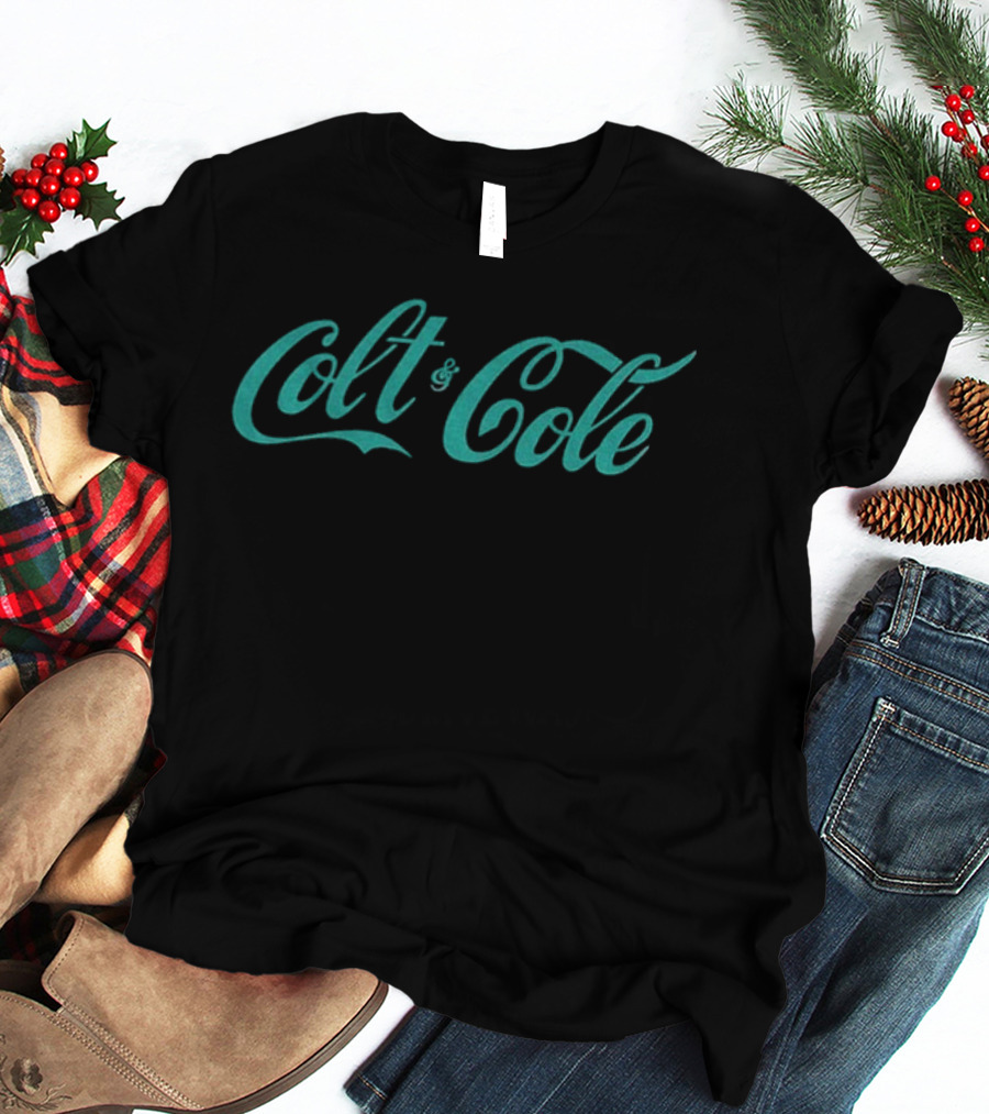 Colt And Cole Coca Cola Retro Style Script T-Shirt