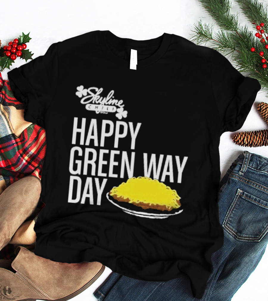 Skyline Chili Happy Green Way Day Cheese Coney Celebration T-Shirt