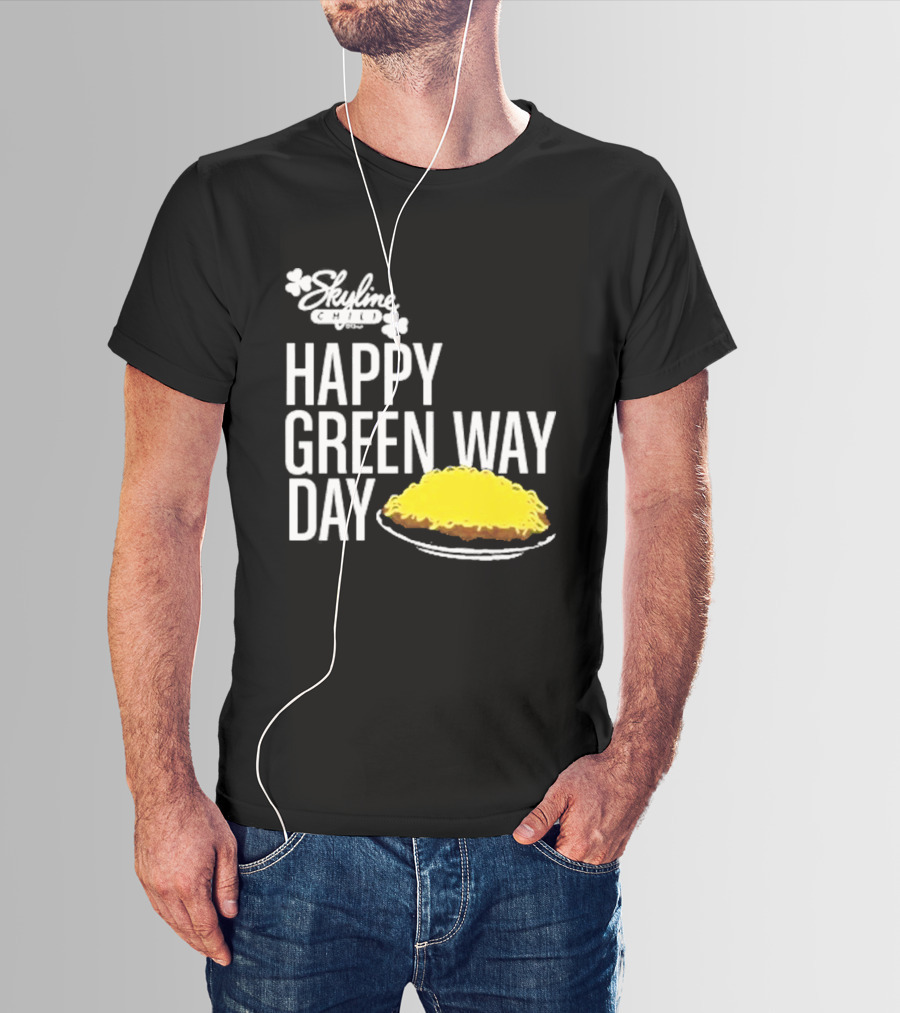 Skyline Chili Happy Green Way Day Cheese Coney Celebration T-Shirt