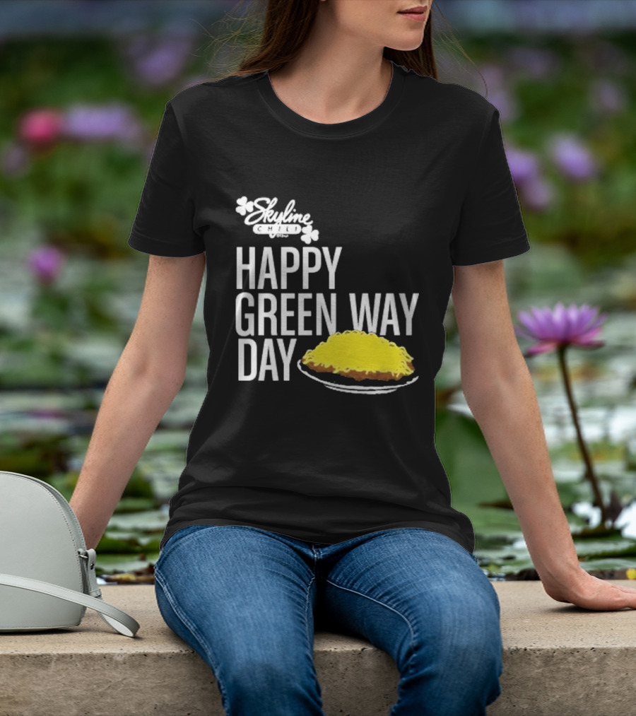 Skyline Chili Happy Green Way Day Cheese Coney Celebration T-Shirt