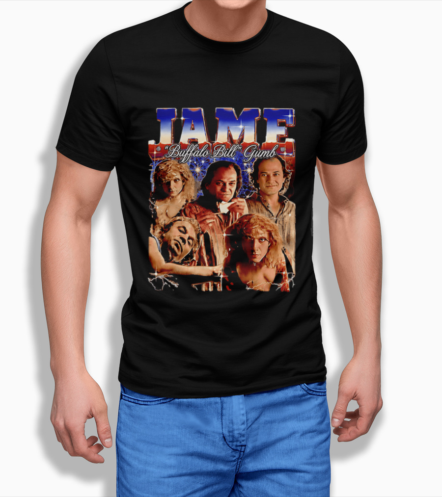 Buffalo Bill Gumb Silence Of The Lambs Movie Character Collage T-Shirt