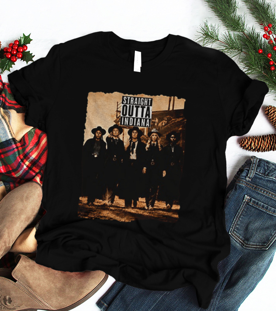 Sophie Cunningham Caitlin Clark Indiana Fever Basketball Feverstone Straight Outta Indiana 2026 T-Shirt