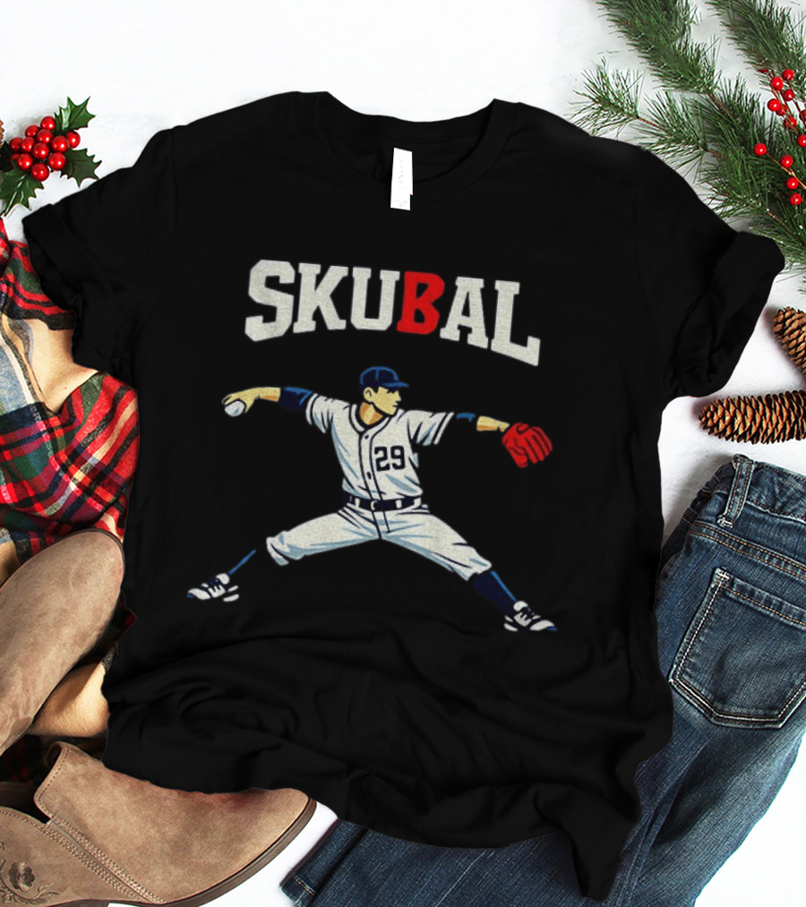 Tarik Skubal 29 Baseball Pitcher Pose MLB Action T-Shirt
