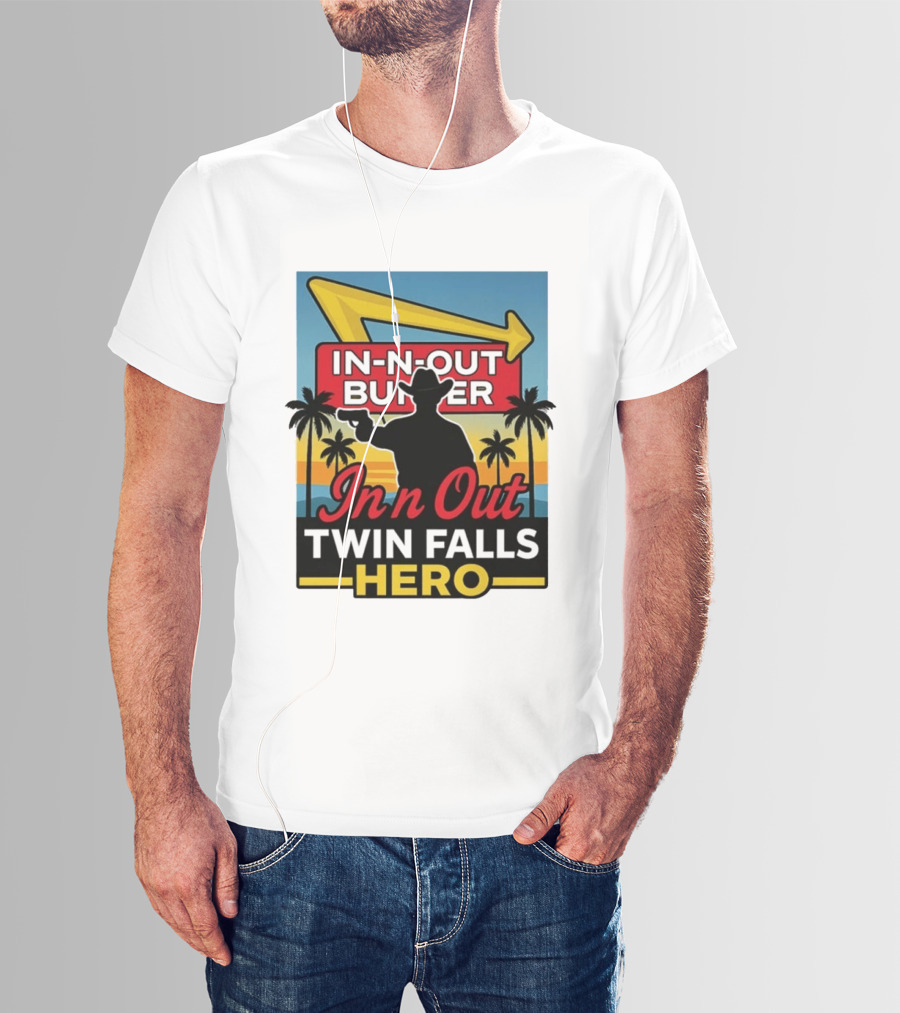In N Out Burger Twin Falls Hero Retro Western 2026 T-Shirt