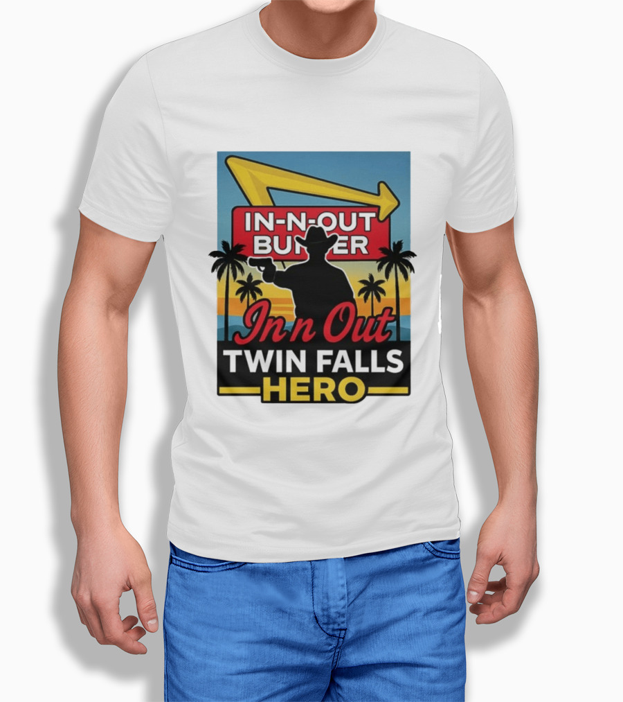 In N Out Burger Twin Falls Hero Retro Western 2026 T-Shirt