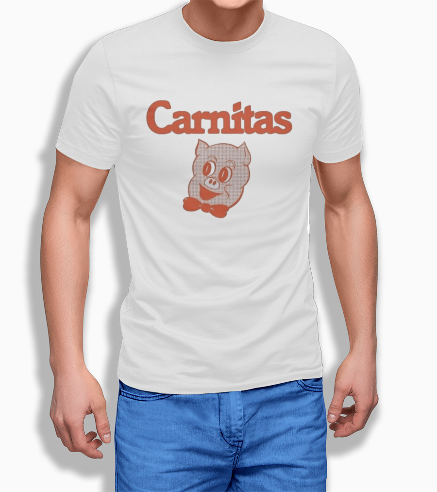 Carnitas Smiling Pig Face Nostalgic Pork T-Shirt