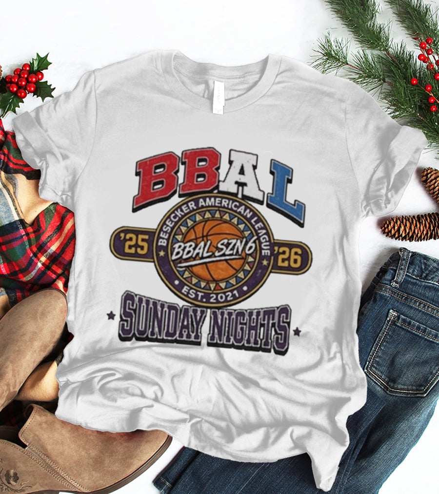 Dave Portnoy Besecker American League BBAL SZN 6 Sunday Nights 2025 2026 T-Shirt