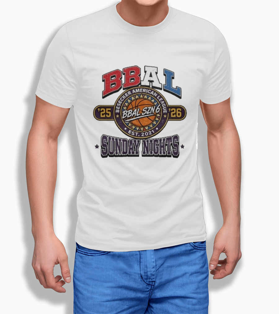 Dave Portnoy Besecker American League BBAL SZN 6 Sunday Nights 2025 2026 T-Shirt