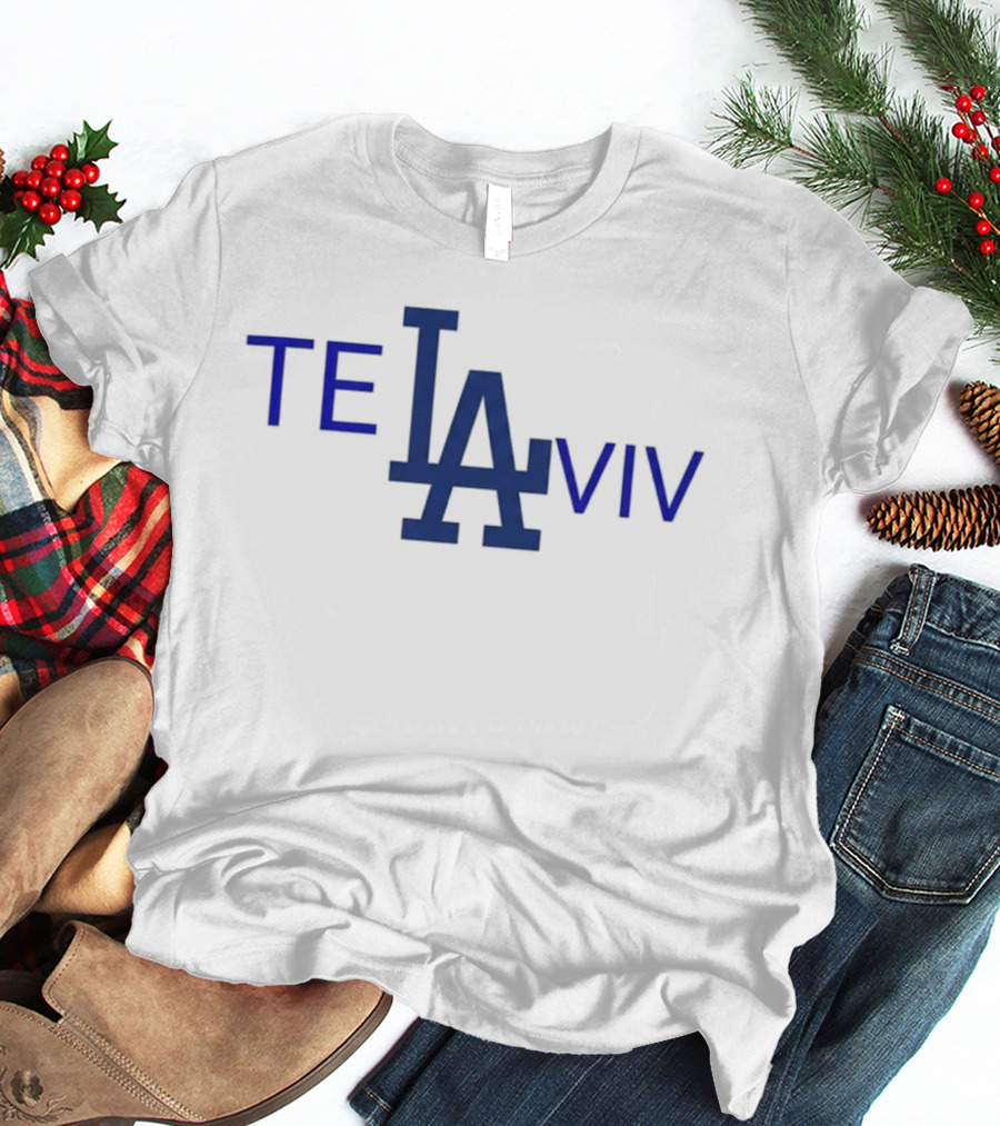 Los Angeles Dodgers Tel Aviv 2026 LA Logo Baseball Connection T-Shirt