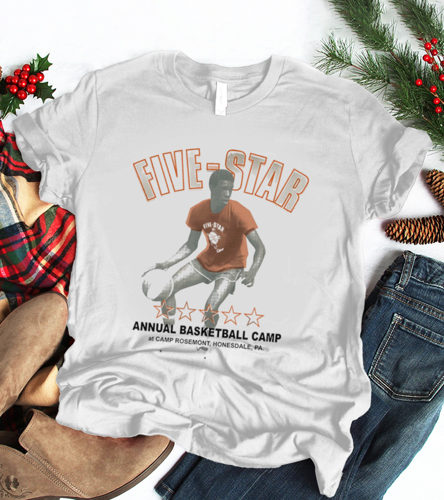 FIVE STAR Annual Basketball Camp At Camp Rosemont Honesdale PA T-Shirt