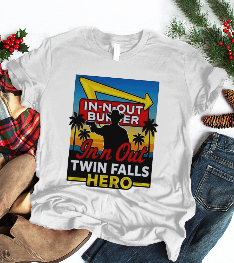 In N Out Burger Twin Falls Hero Western Sunset T-Shirt