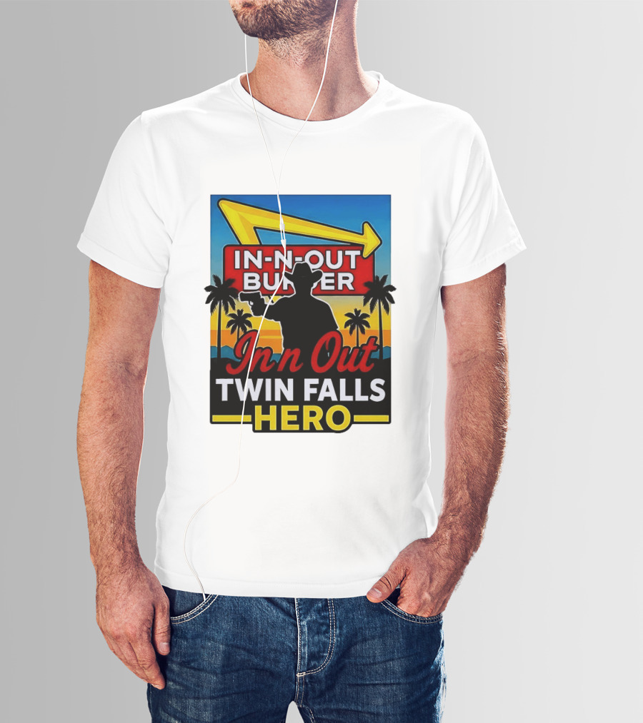 In N Out Burger Twin Falls Hero Western Sunset T-Shirt