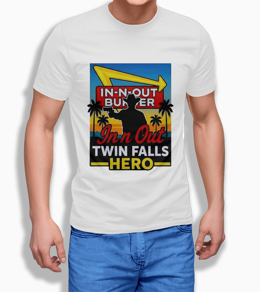 In N Out Burger Twin Falls Hero Western Sunset T-Shirt