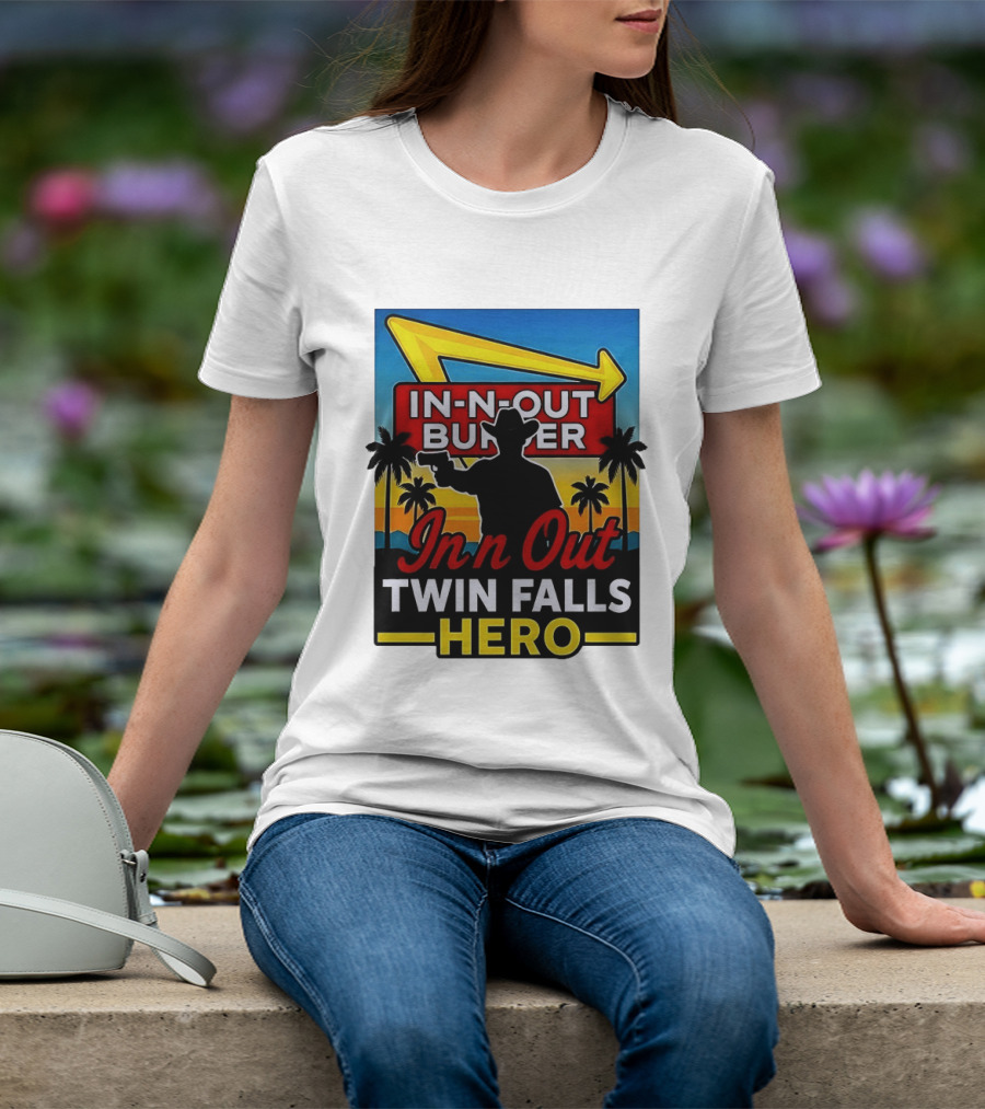 In N Out Burger Twin Falls Hero Western Sunset T-Shirt
