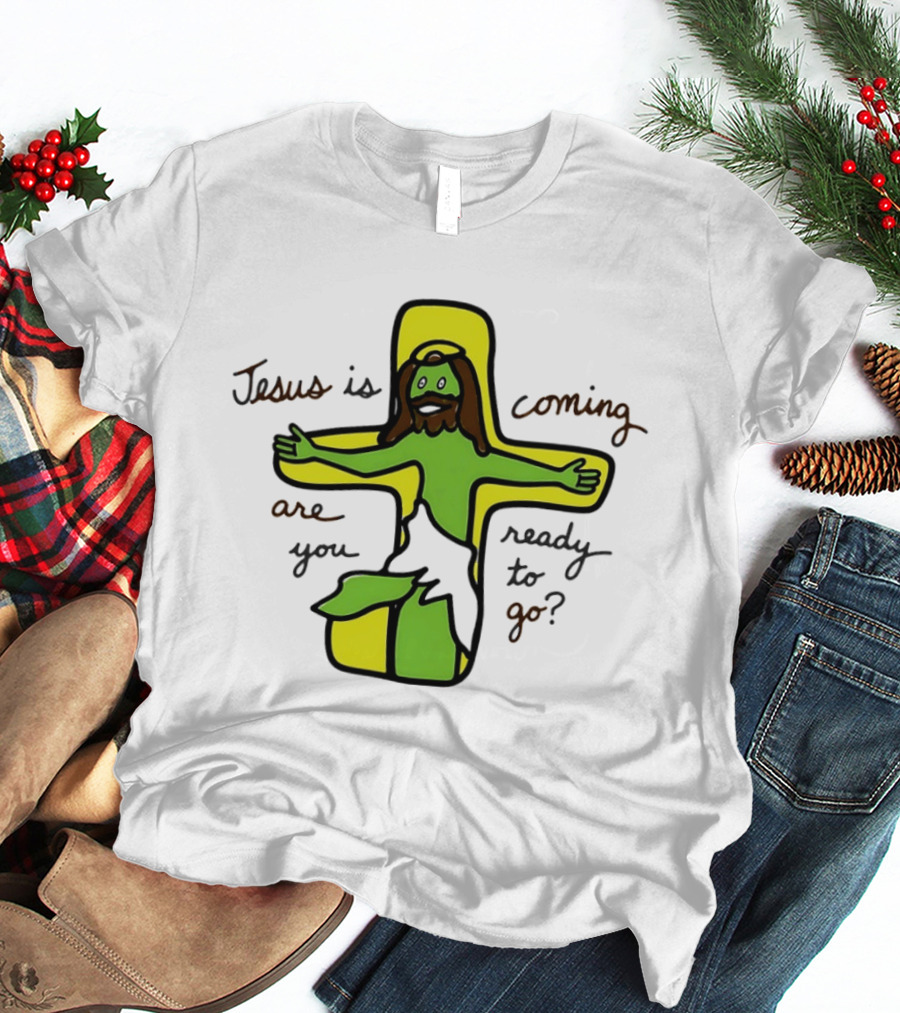 Jesus Is Coming Are You Ready To Go Cross Doodle T-Shirt