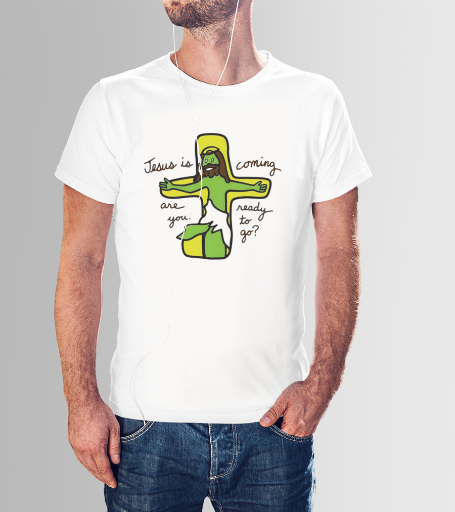 Jesus Is Coming Are You Ready To Go Cross Doodle T-Shirt