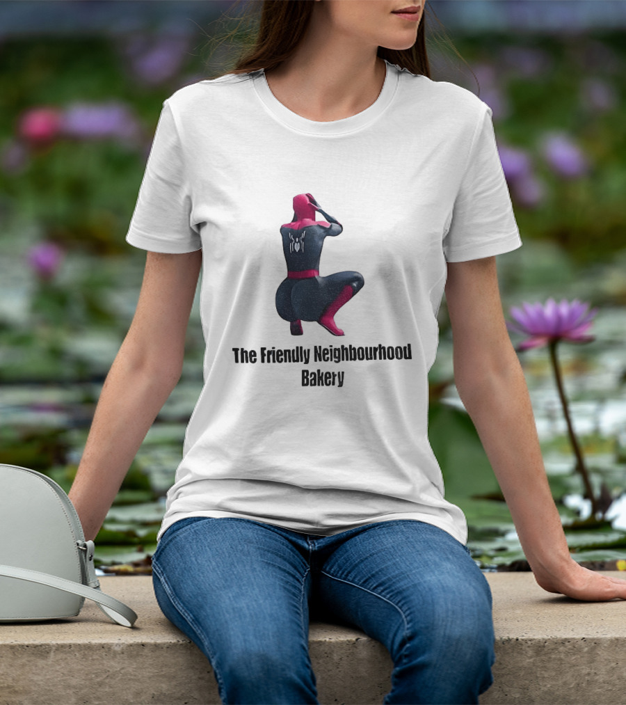 Sexy Spider Man The Friendly Neighbourhood Bakery Pose T-Shirt
