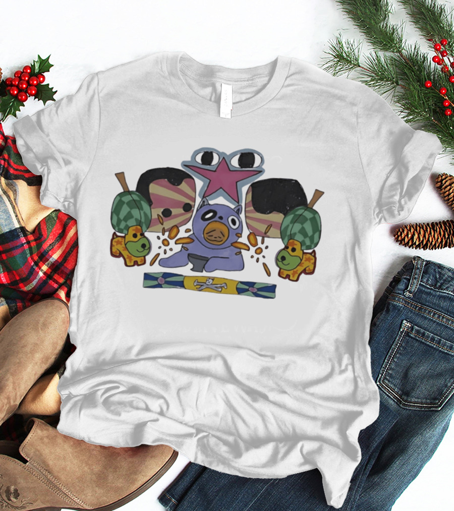 Purple Creature And Star With Puppets And Skulls T-Shirt