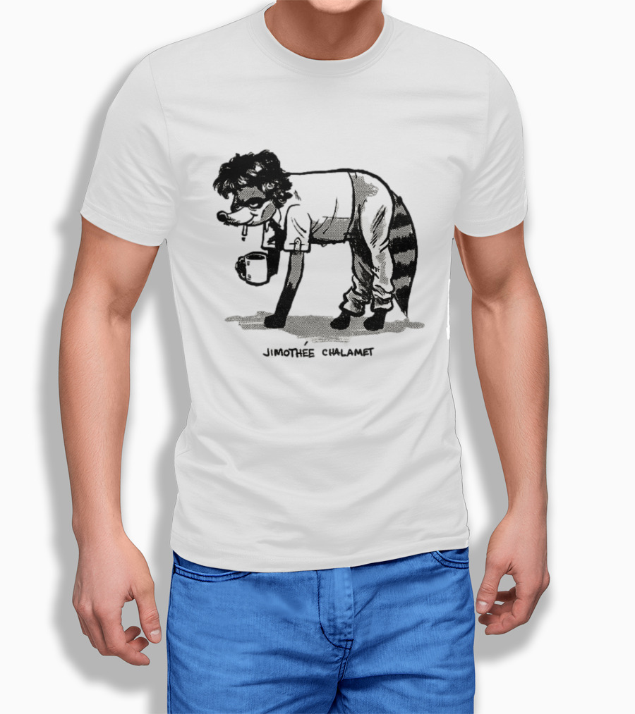 Timothée Chalamet Jimothy Raccoon 2026 Crossover Meme T-Shirt