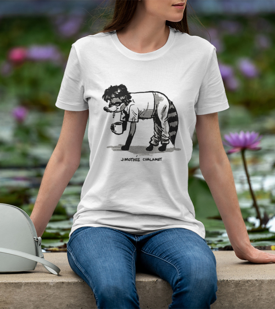 Timothée Chalamet Jimothy Raccoon 2026 Crossover Meme T-Shirt