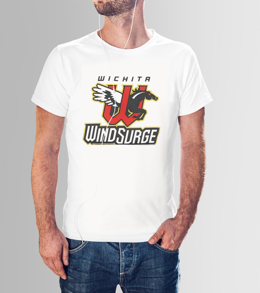 Wichita Wind Surge Black Pegasus Red W T-Shirt