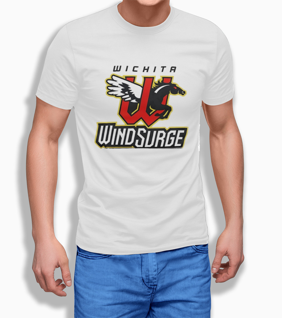 Wichita Wind Surge Black Pegasus Red W T-Shirt
