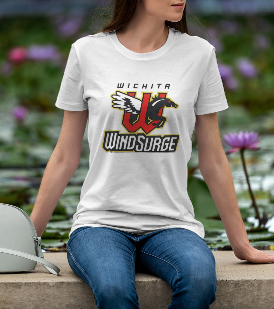 Wichita Wind Surge Black Pegasus Red W T-Shirt