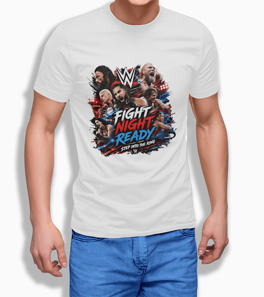 WWE Fight Night Ready Step Into The Ring SummerSlam Superstars T-Shirt