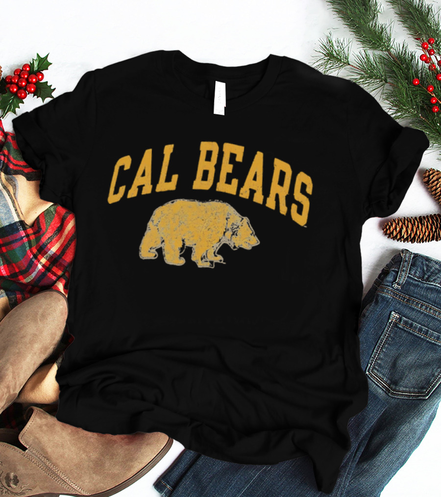 Cal Bears NCAA Distressed Grizzly Bear Profile T-Shirt