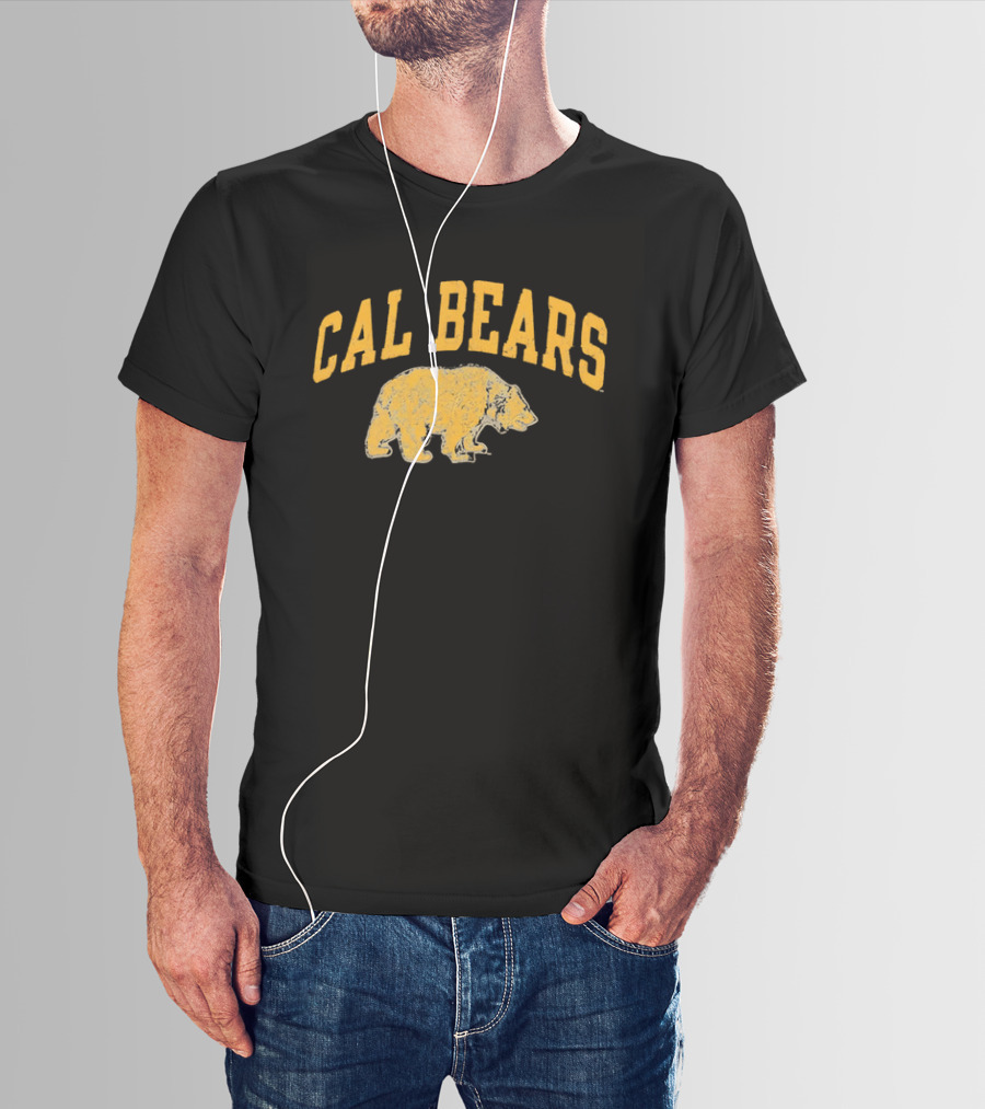 Cal Bears NCAA Distressed Grizzly Bear Profile T-Shirt