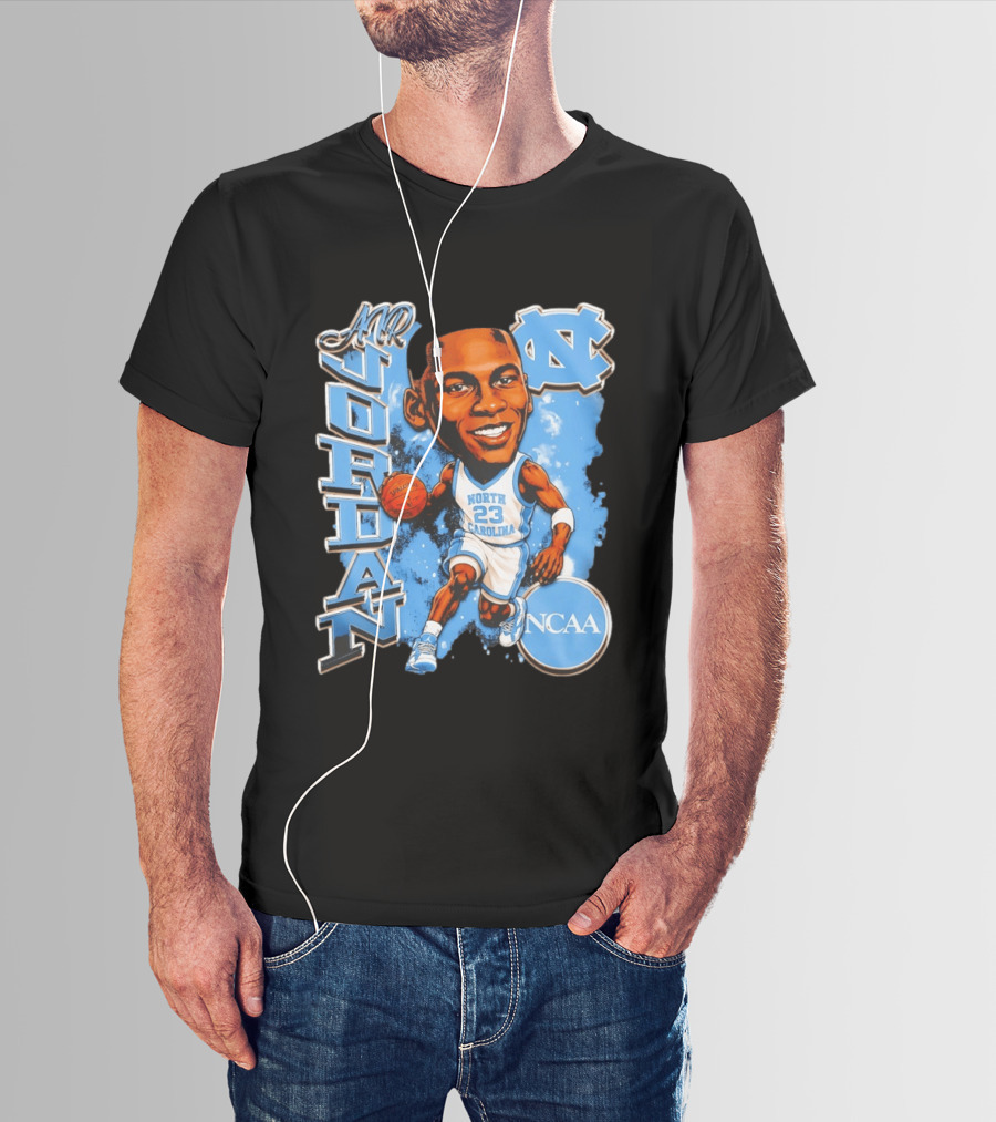 Mr Jordan North Carolina Tar Heels NCAA Basketball 23 T-Shirt