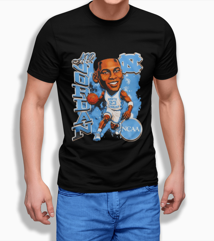 Mr Jordan North Carolina Tar Heels NCAA Basketball 23 T-Shirt