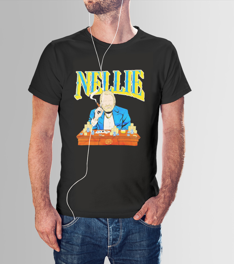 Nellie Warriorsworld Don Nelson Poker Scene Cigar Golden State Coach T-Shirt