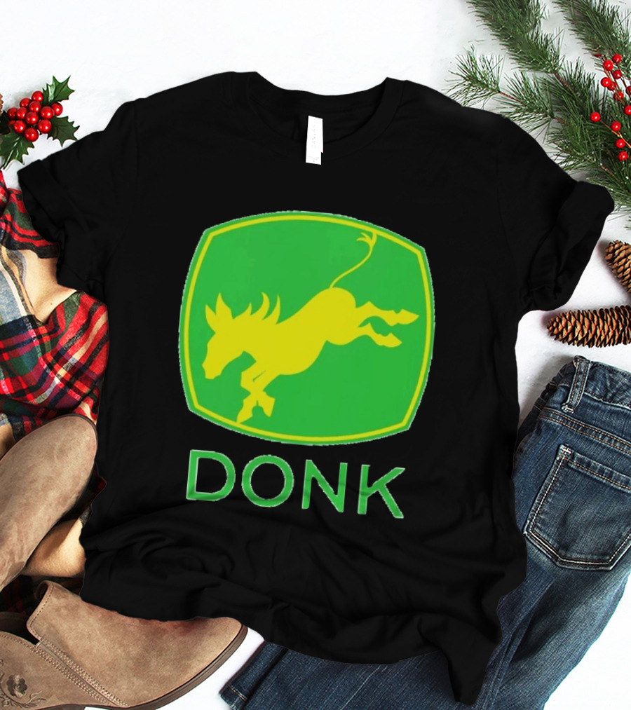 Donk Green And Yellow Farming Donkey T-Shirt