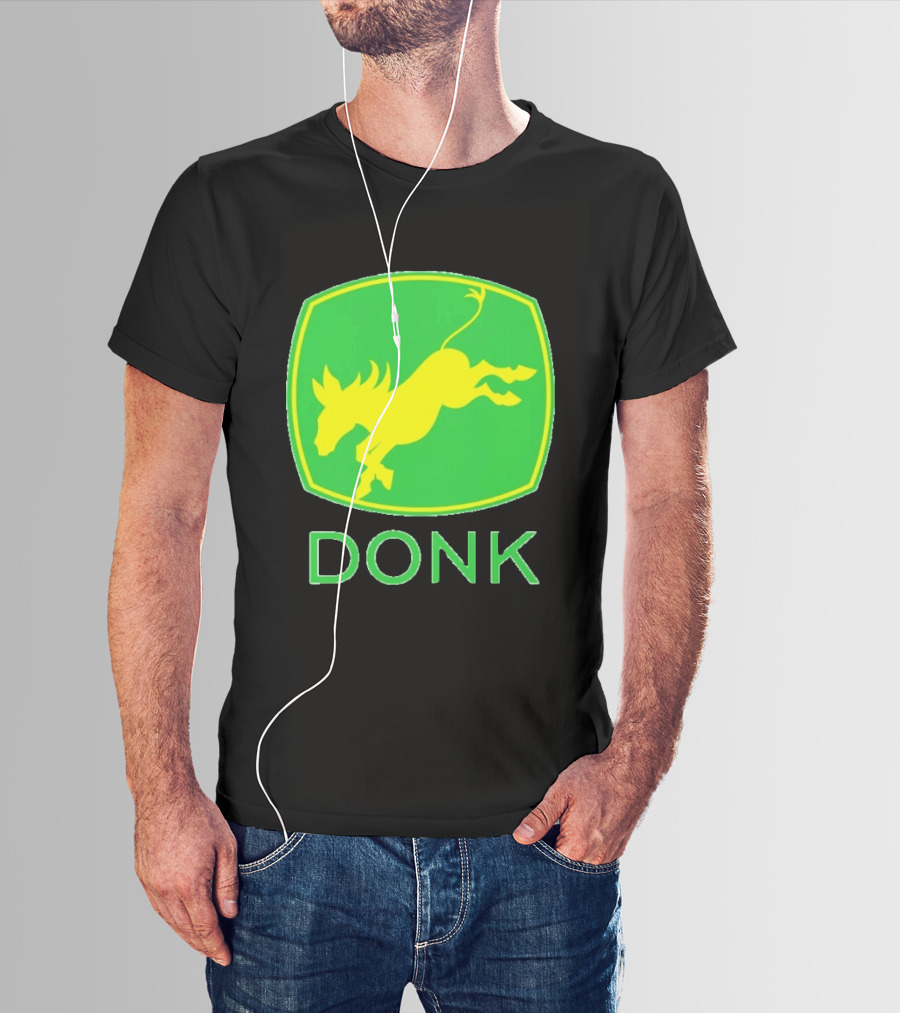 Donk Green And Yellow Farming Donkey T-Shirt