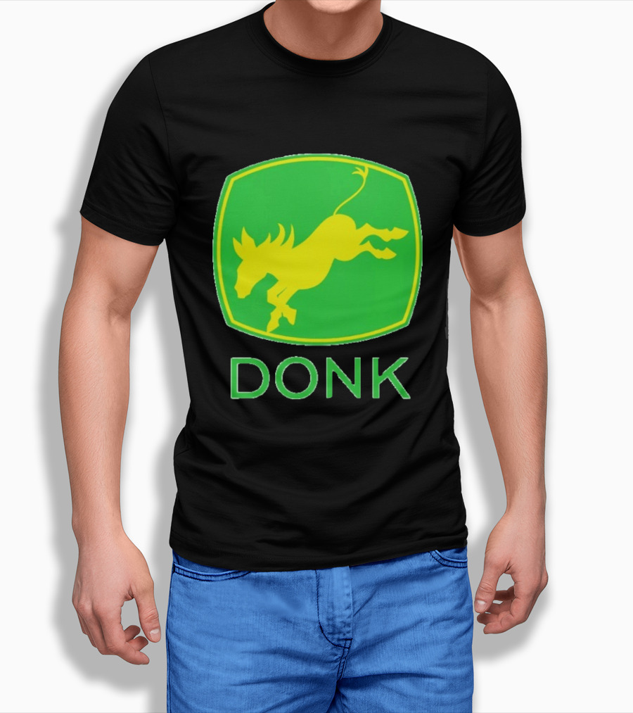 Donk Green And Yellow Farming Donkey T-Shirt