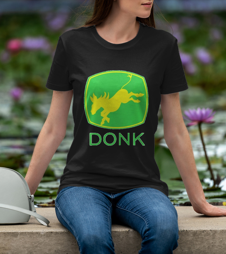 Donk Green And Yellow Farming Donkey T-Shirt