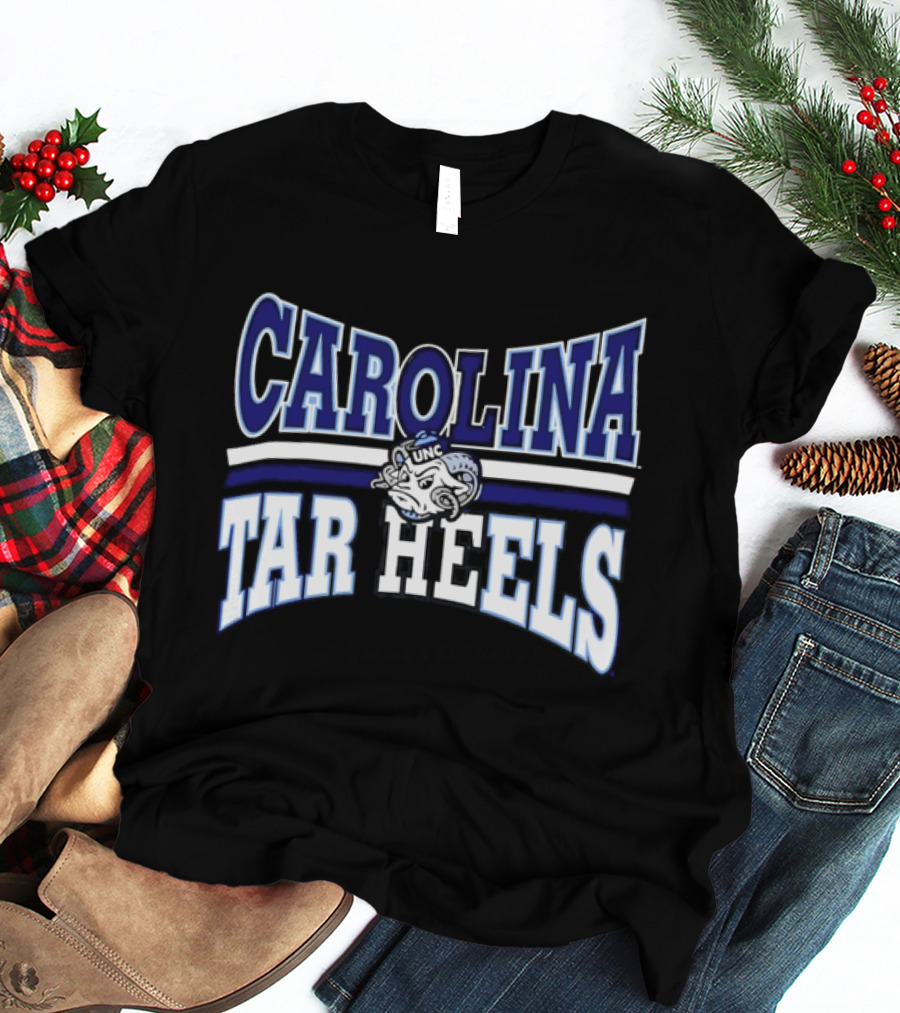 Carolina Tar Heels Cartoon Ram Head NCAA Unc T-Shirt