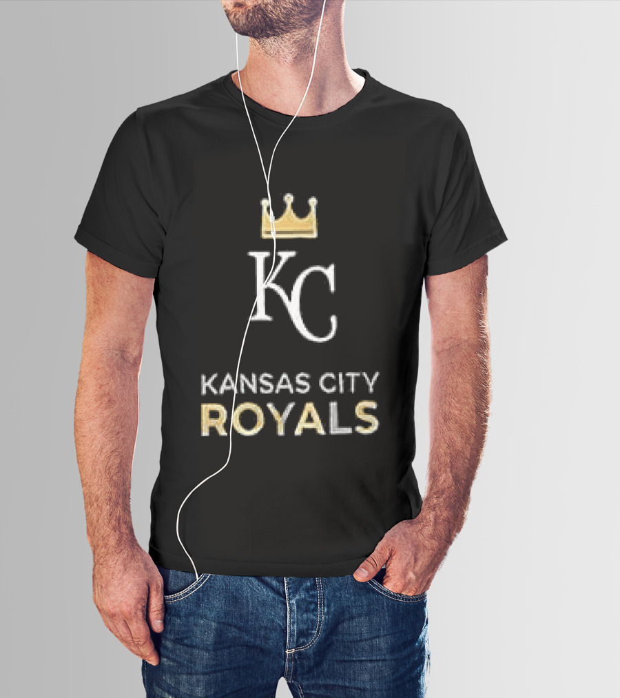 Kansas City Royals Skull Bat Crossed Baseball KC Crown T-Shirt