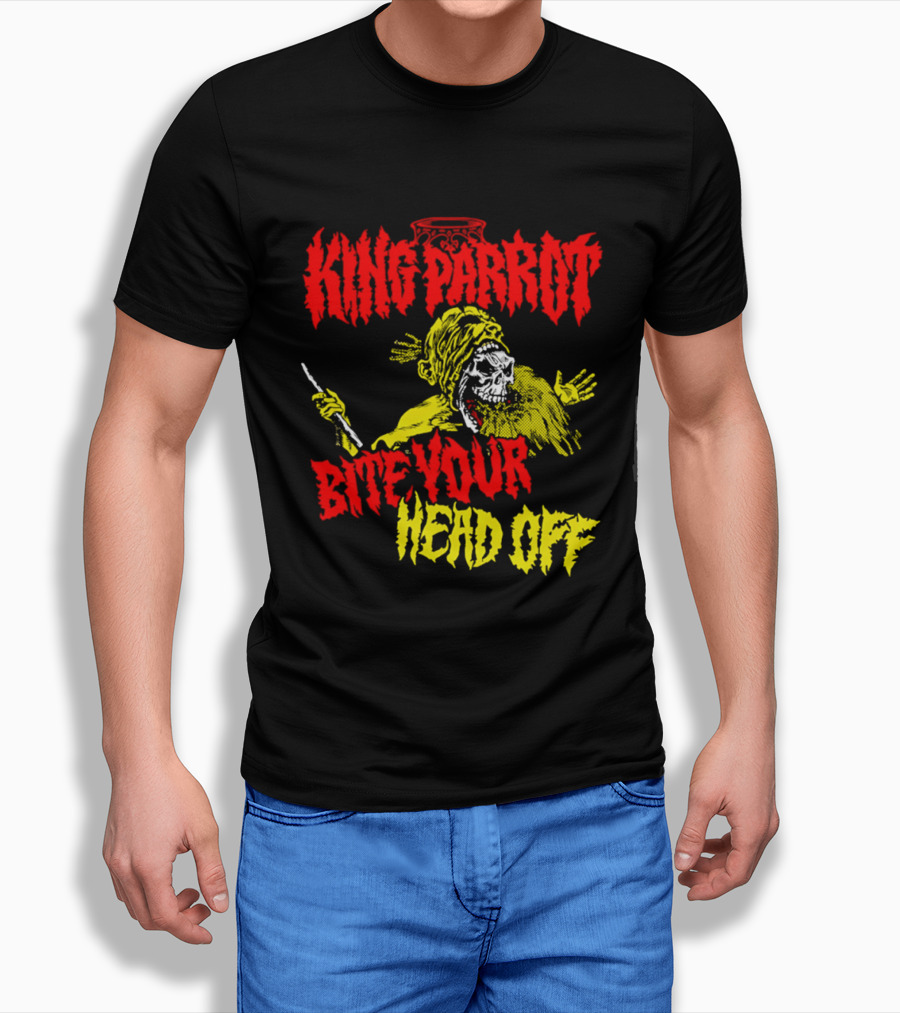 King Parrot Bite Your Head Off Skull And Creature T-Shirt