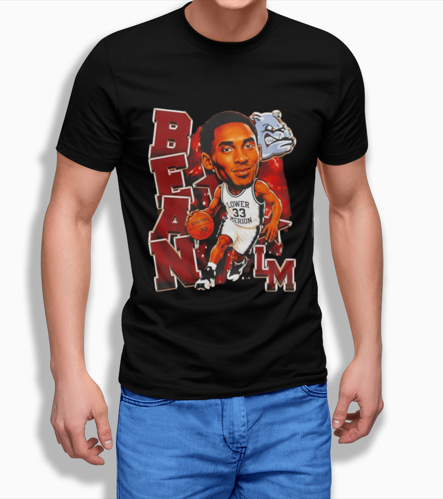 Kobe Bryant Lower Merion Aces Bean Spalding NBA Basketball LM Bulldog T-Shirt