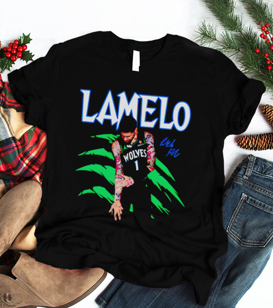 LaMelo Ball Wolves Number 1 Signature T-Shirt