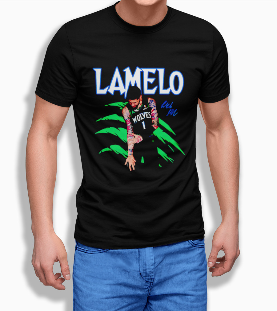 LaMelo Ball Wolves Number 1 Signature T-Shirt
