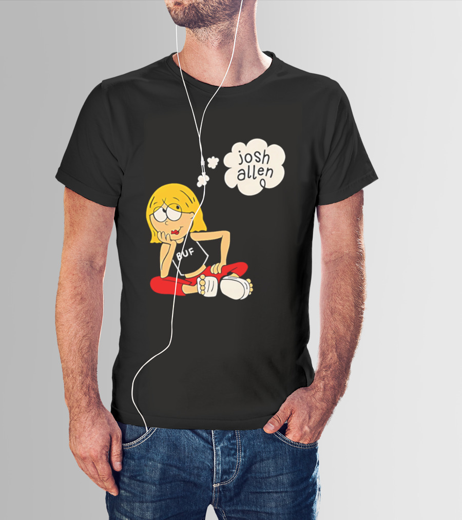 Lizzie McGuire BUF Josh Allen Dreaming Cartoon T-Shirt