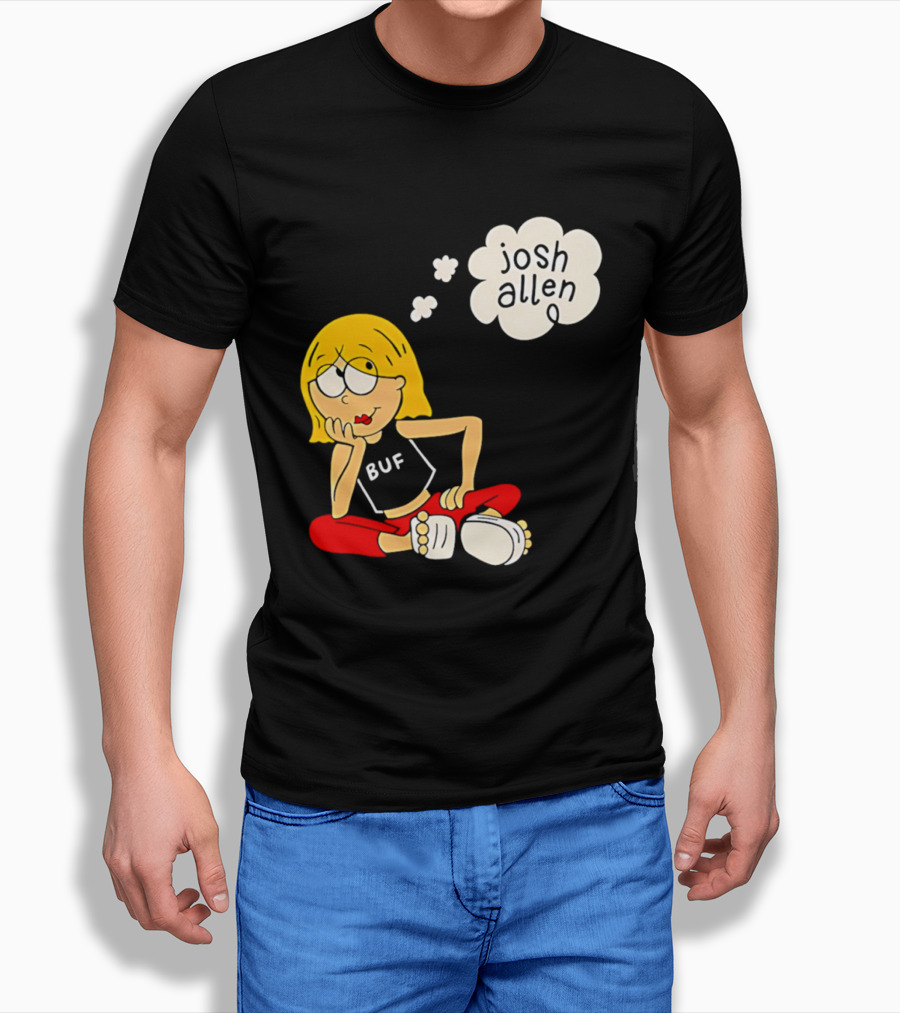 Lizzie McGuire BUF Josh Allen Dreaming Cartoon T-Shirt