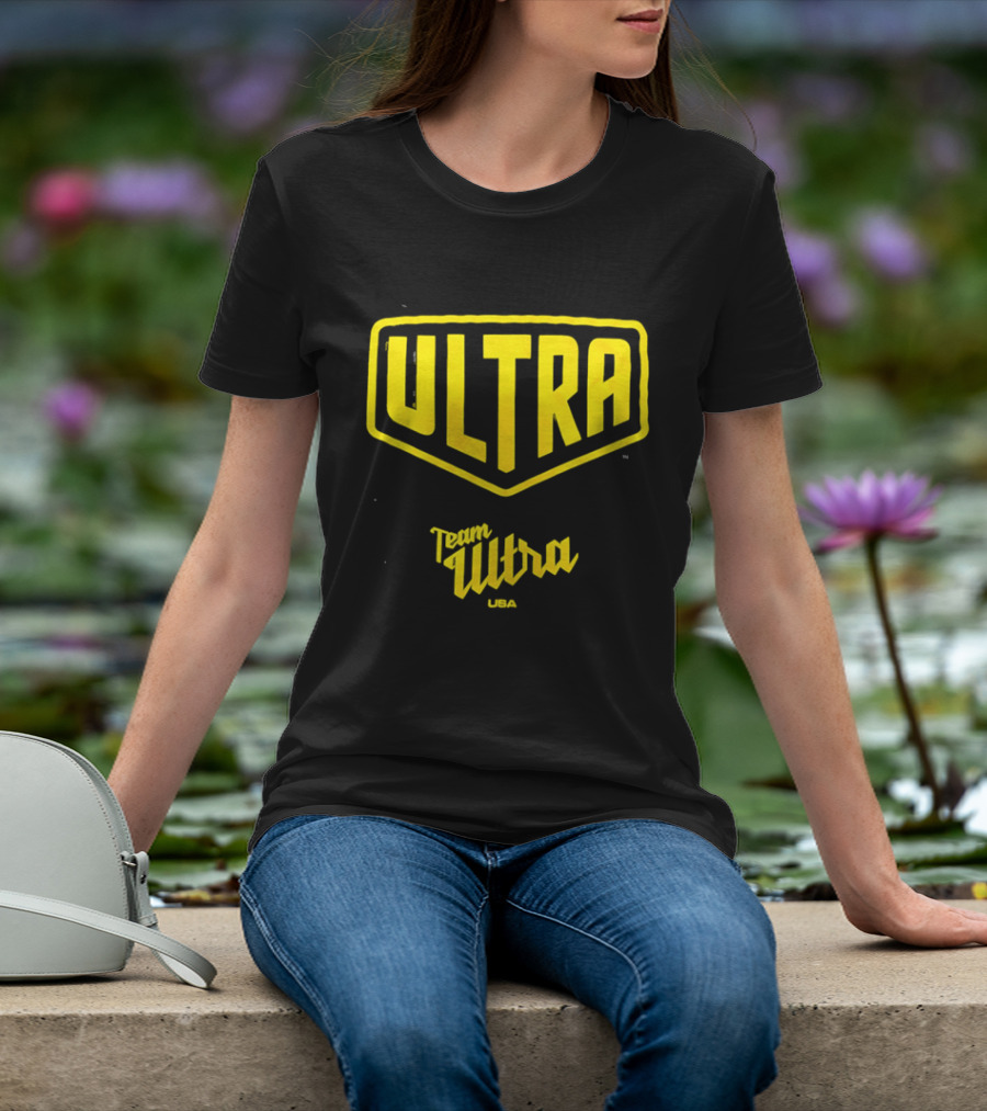 Team Ultra USA Yellow Black Shield Crest Ultra USA T-Shirt