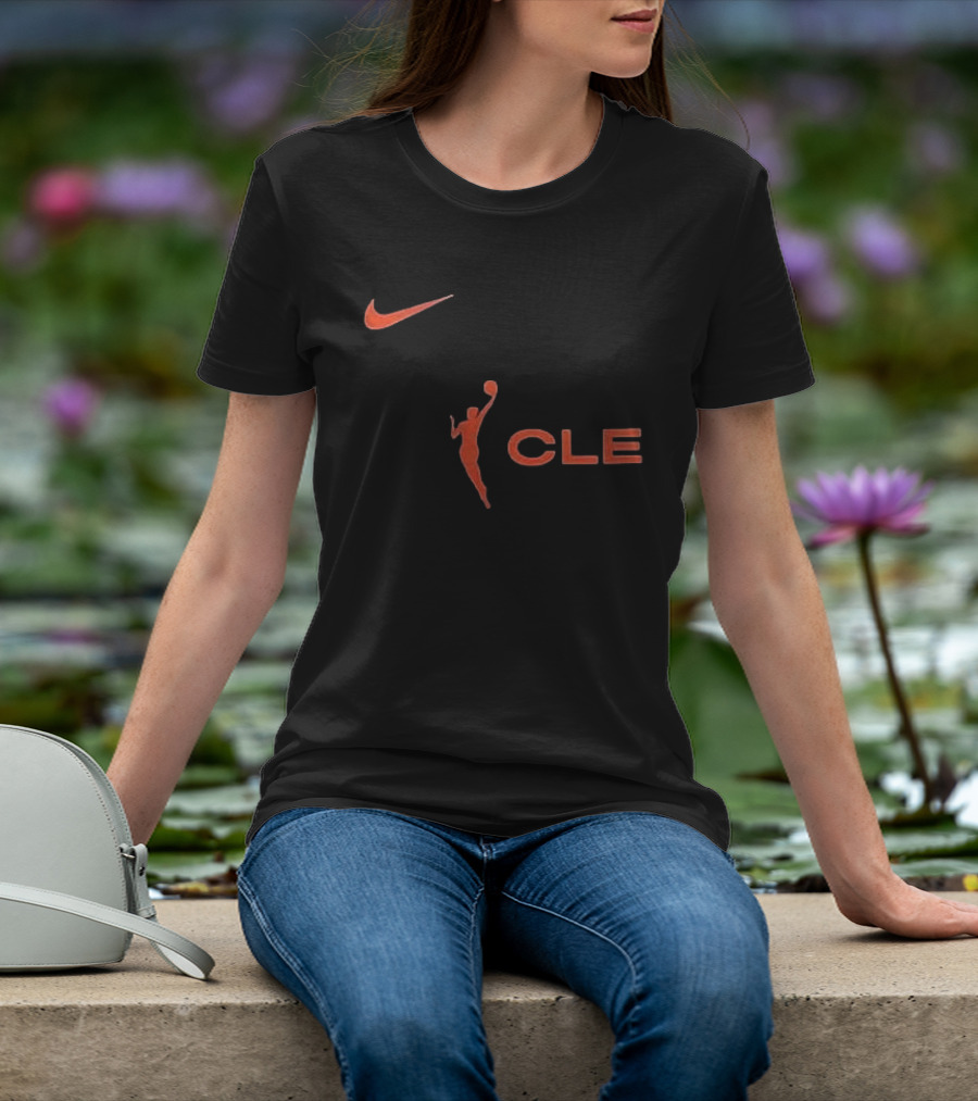 Nike WNBA Cleveland Basketball Icon CLE Orange T-Shirt