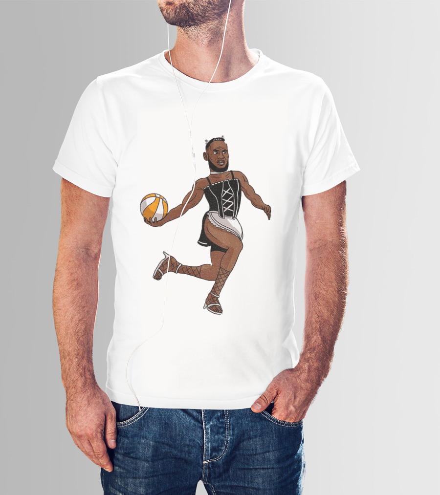 LeBron James Maid Outfit Basketball Crossover WNBA Fantasy T-Shirt