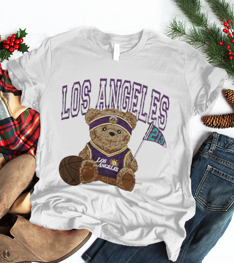 Los Angeles Basketball Bear 213 Team Spirit T-Shirt