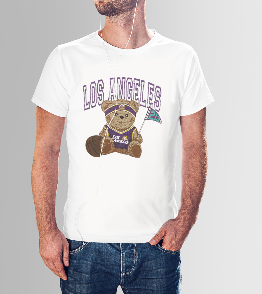 Los Angeles Basketball Bear 213 Team Spirit T-Shirt